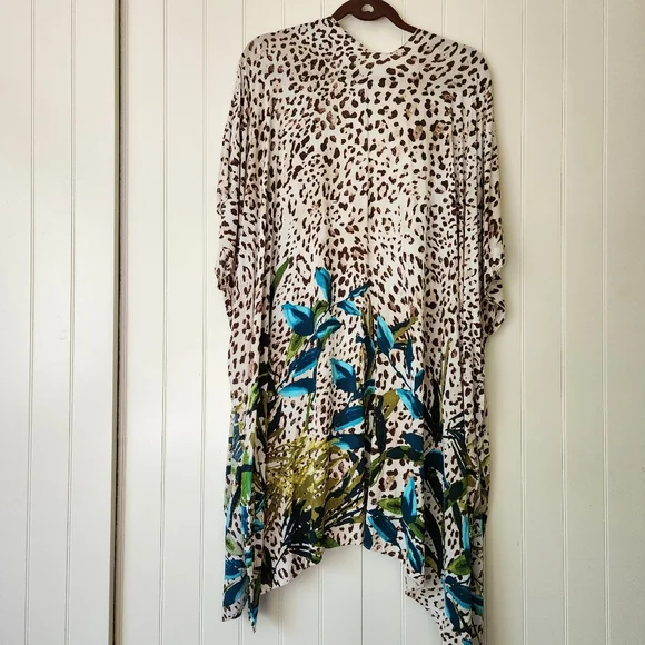 CHICO'S Leopard Print Ruana Duster - Picture 4 of 8